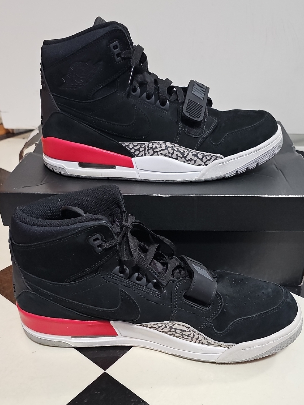 Air Jordan Legacy 312 Black Black-Fire Red Sz 10 23 Michael Jordan Tennis Shoes